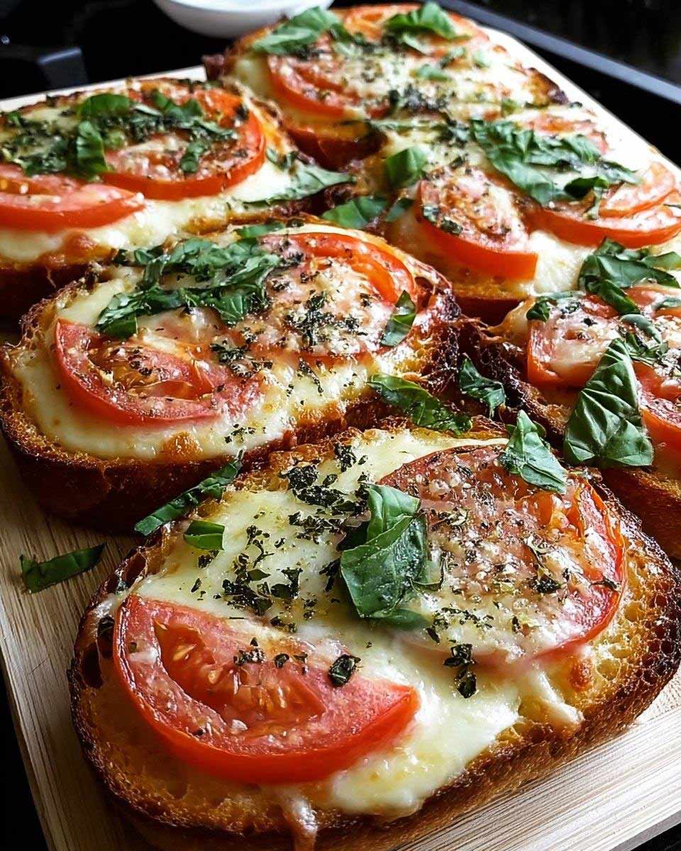Open-Faced Parmesan Toast with Warm Tomato Sauce recipe